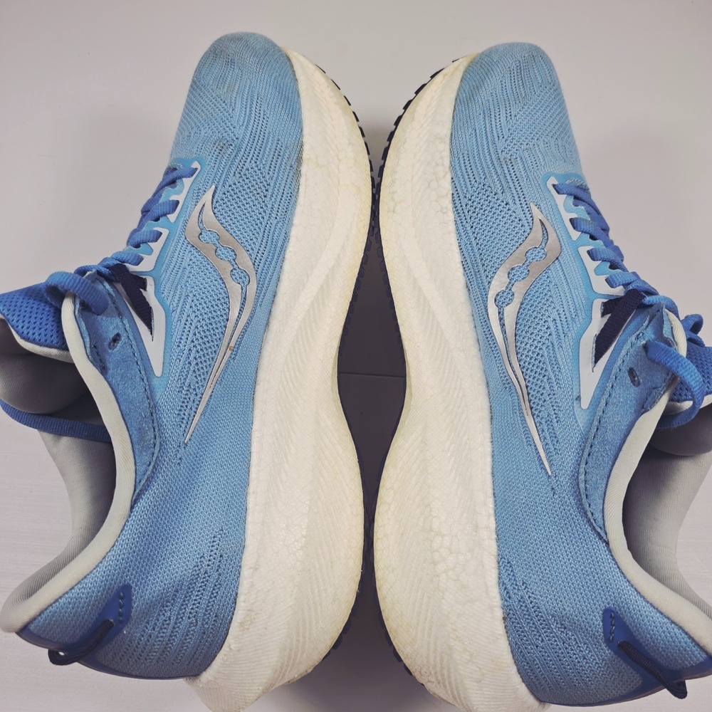 Saucony Triumph 21 Running Athletic Shoes Womens US 10 Blue White Sneakers - Picture 4 of 14